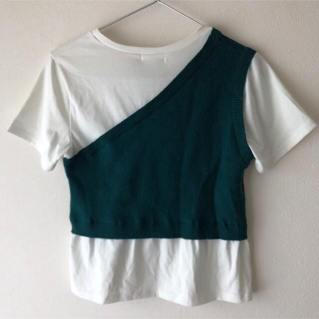 MURUA(ムルーア)のMURUA ワンショルドッキングT レディースのトップス(Tシャツ(半袖/袖なし))の商品写真
