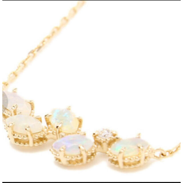 agete - agete CLASSIC K18 K14 オパールダイヤネックレスの通販 agete - agete CLASSIC K18 K14 オパールダイヤネックレスの通販