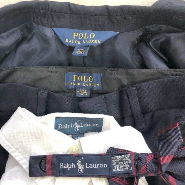 Ralph Lauren(ラルフローレン)のラルフローレン　男の子　卒園入学式　フォーマル４点セット　110 ♡匿名配送♡ キッズ/ベビー/マタニティのキッズ服男の子用(90cm~)(ドレス/フォーマル)の商品写真