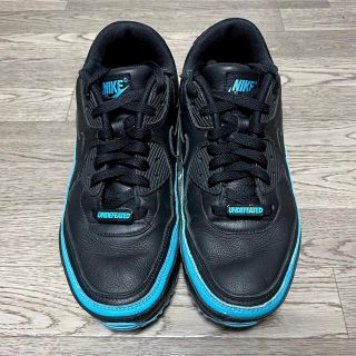 ナイキ(NIKE)のUNDEFEATED NIKE AIR MAX 90 黒 青(スニーカー)