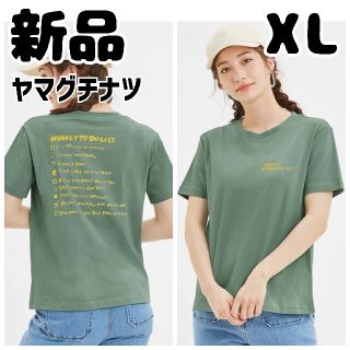 ジーユー(GU)の新品 未使用 GU グラフィックT COD6 グリーン 半袖シャツ XL 緑(Tシャツ(半袖/袖なし))