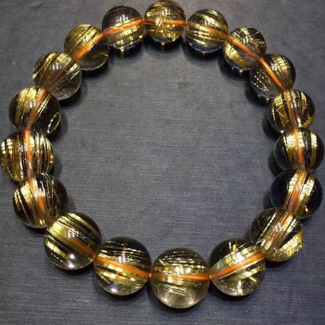 ⭐︎【天然】タイチンルチルクオーツ ブレスレット 11.5mm | www