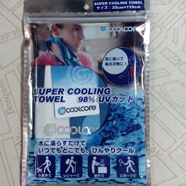 SUPER COOLING TOWEL UVカット98% インテリア/住まい/日用品の日用品/生活雑貨/旅行(タオル/バス用品)の商品写真