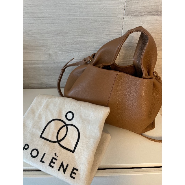 POLENE ポレーヌ ナンバーナイン 2wayバッグ キャメルの通販 by くー