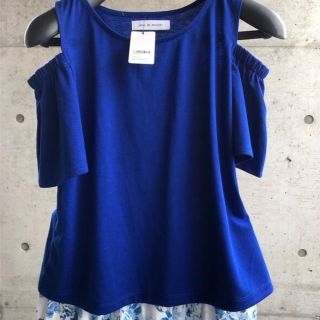 アズールバイマウジー(AZUL by moussy)の【新品】 moussy ブルー 肩あき タンクトップ  中古スカート セット(タンクトップ)