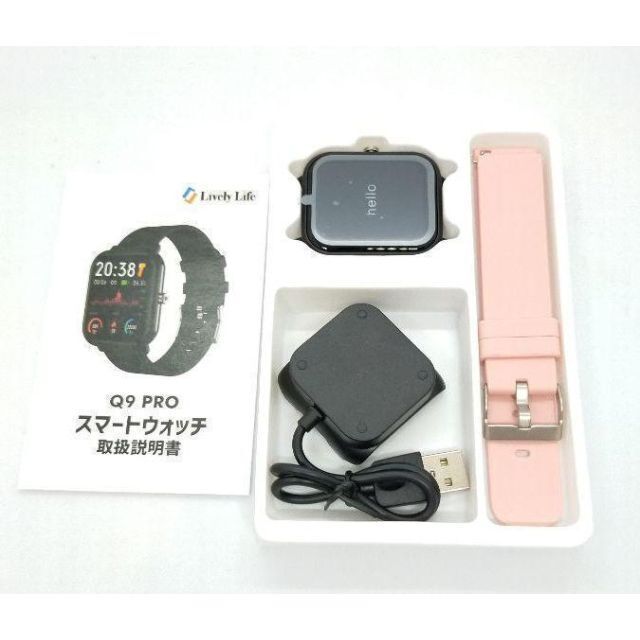 ❤スマートウォッチ レディース 1.7インチ大画面 IP68防水 (ピンク) レディースのファッション小物(腕時計)の商品写真