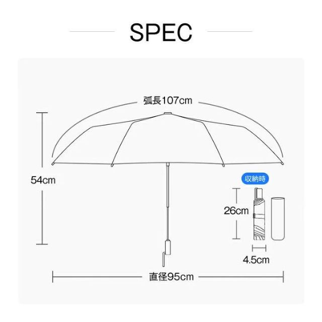 日傘 折り畳み傘 自動開閉 uvカット 大きめ ワンタッチ 白 レディースのファッション小物(傘)の商品写真