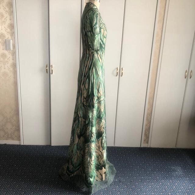 総刺繍半袖Aラインロングドレス演奏会ステージ誕生パティー 総刺繍半袖Aラインロングドレス演奏会ステージ誕生パティー