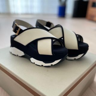 マルニ(Marni)のMARNI⭐︎マルニ⭐︎テクニカルファブリック地ウェッジサンダル(サンダル)