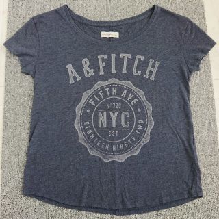 アバクロンビーアンドフィッチ(Abercrombie&Fitch)のアバクロ レディース 半袖Tシャツ 紺色ネイビー(Tシャツ(半袖/袖なし))