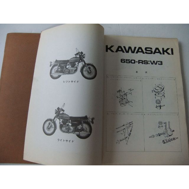 KAWASAKI　カワサキ　６５０RS：W3　パーツリスト