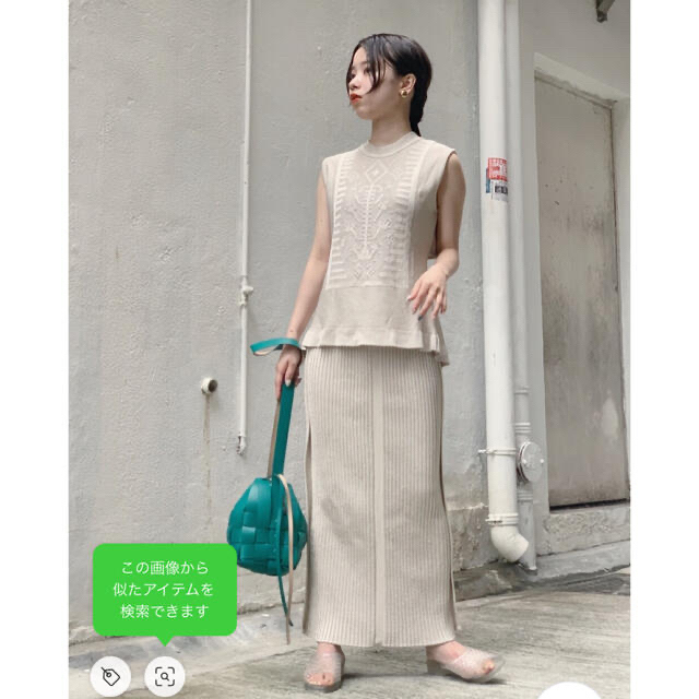 TAN♡グロッシーセイラータンクトップスタイトスカートセット レディースのワンピース(その他)の商品写真