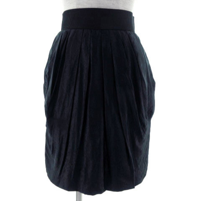 BODY DRESSING スカート ミディ丈 ドレープ風 紺 黒 36 レディースのスカート(ひざ丈スカート)の商品写真