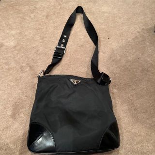 プラダ(PRADA)のプラダ ナイロンx革 黒ショルダーバッグ(ショルダーバッグ)