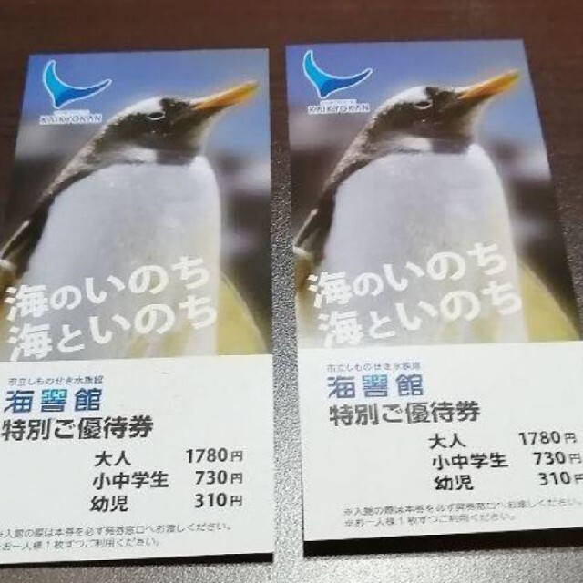 海響館 チケットの施設利用券(水族館)の商品写真
