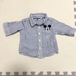 ベビーギャップ(babyGAP)のbaby GAP★ミッキー★ストライプシャツ(シャツ/カットソー)