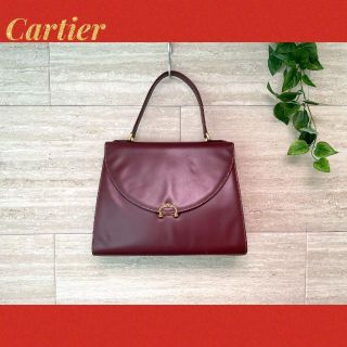 カルティエ(Cartier)の✨❤️美品❤️Cartier ハンドバッグ　マストライン　レザー　ボルドー✨(ハンドバッグ)