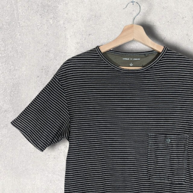UNIQLO(ユニクロ)のユニクロ × ルメール ボーダー ポケットTシャツ メンズのトップス(Tシャツ/カットソー(半袖/袖なし))の商品写真