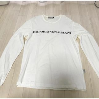 エンポリオアルマーニ(Emporio Armani)のEMPORIOARMANI 長袖 Lサイズ クリーム色 送料無料 アルマーニ(Tシャツ/カットソー(七分/長袖))