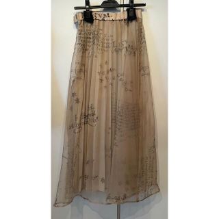 アメリヴィンテージ(Ameri VINTAGE)のHOROSCOPE SHEER PLEATS SKIRT シアー　ameri(ロングスカート)