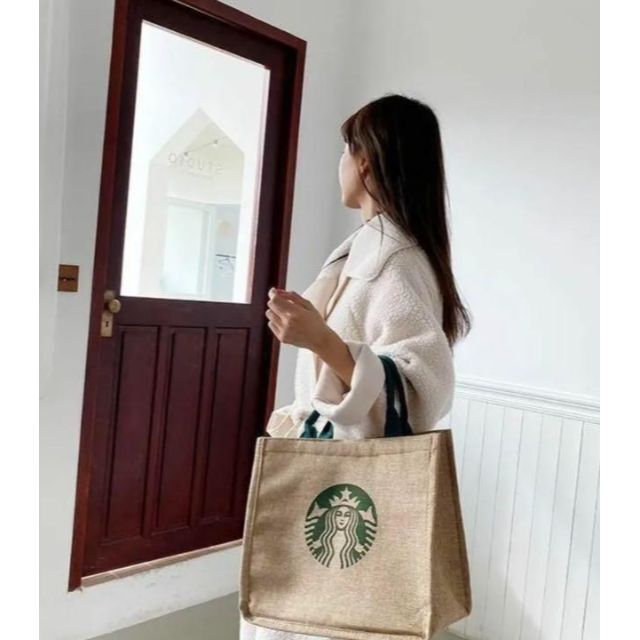 Starbucks Coffee(スターバックスコーヒー)の【韓国限定】スターバックス スタバ トートバッグ 白　ホワイト レディースのバッグ(トートバッグ)の商品写真