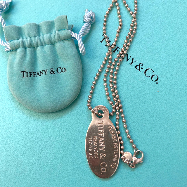 Tiffany.Co　ティファニー　オーバルタグ　ネックレス