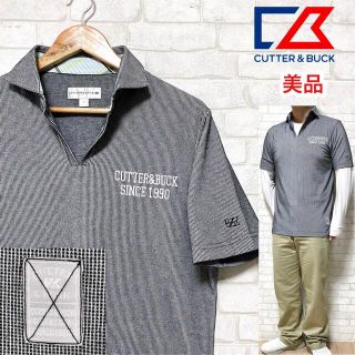 カッターアンドバック(CUTTER & BUCK)の☆美品☆CUTTER&BUCK カッターアンドバック オープンカラー ポロシャツ(ウエア)