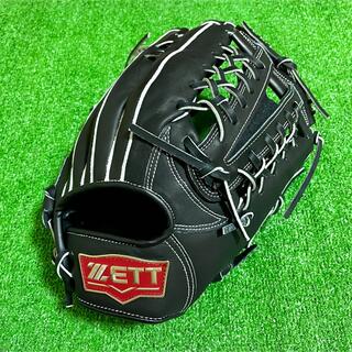 ゼット(ZETT)の高校野球対応 台湾ZETT 硬式用 外野手用 プロモデル グローブ ブラック B(グローブ)