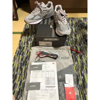 美品　NEW BALANCE ニューバランス M990 VS4 グレー(スニーカー)