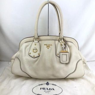 PRADA プラダ サフィアーノレザー トートバッグ ホワイト レディース