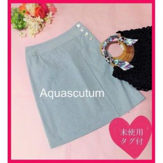 アクアスキュータム(AQUA SCUTUM)の【未使用タグ付】アクアスキュータム☆コードレーンスカート　台形スカート　膝丈(ひざ丈スカート)