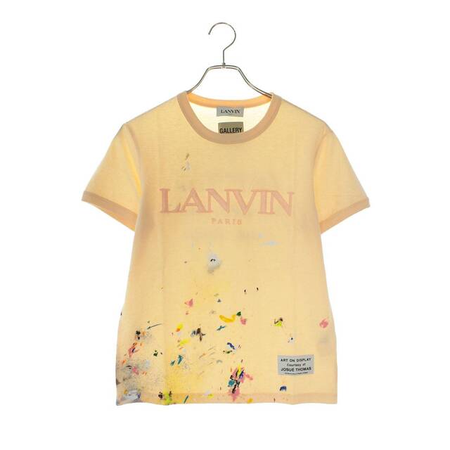 LANVIN - ランバン ×ギャラリーデプト/GALLERY DEPT 22SS RUTSG007J007P22 ペンキ加工ロゴTシャツ メンズ XL