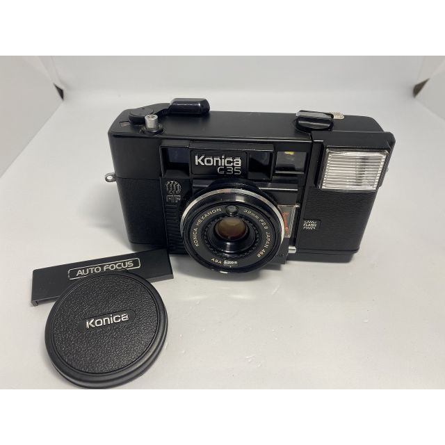 超美品 Konica C35 AF ジャスピンコニカ ♪シャッター、ストロボOKスマホ/家電/カメラ