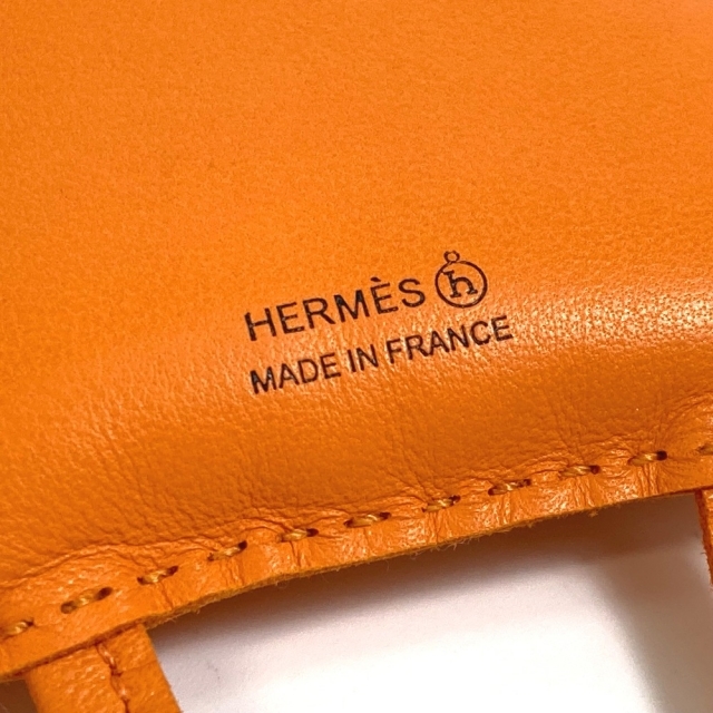 Hermes(エルメス)のエルメス HERMES プティアッシュ フクロウ チャーム バッグチャーム レザー オレンジ 未使用 レディースのファッション小物(キーホルダー)の商品写真