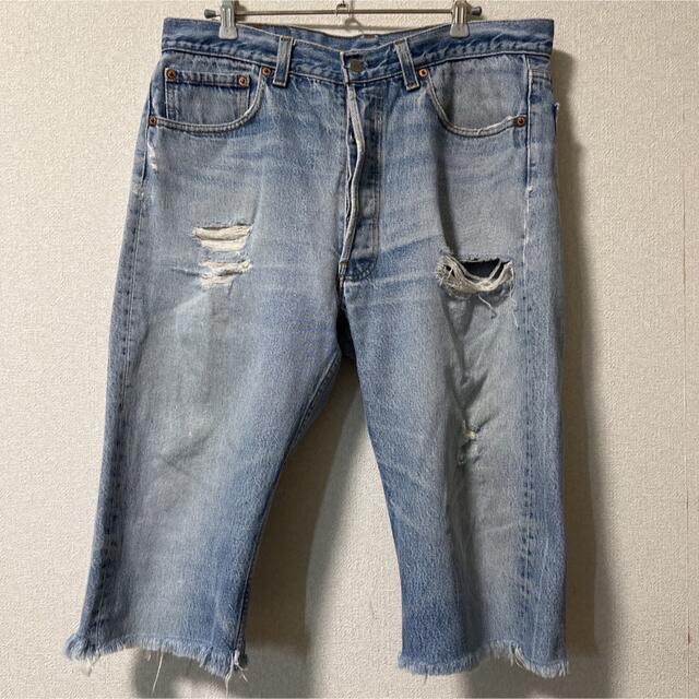 【希少】USA製 Levi's リーバイス501 W36 ハーフデニム