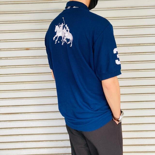 Ralph Lauren - ポロラルフローレン ポロシャツ ネイビー 背中にロゴ