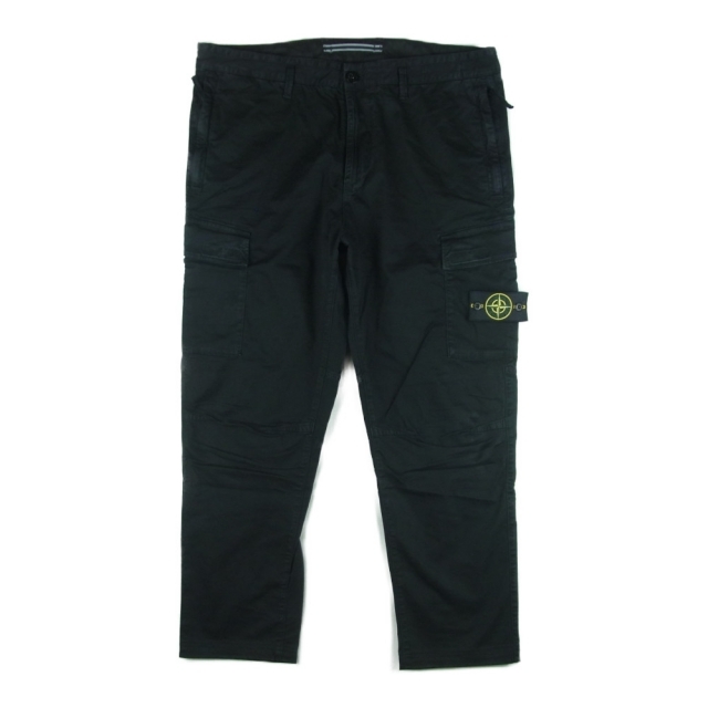 約96cm股上STONE ISLAND ストーンアイランド 741530504 Straight-Leg Cargo Trousers カーゴ トラウザー パンツ ブラック系 36