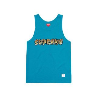 supreme splatter tank top navy L