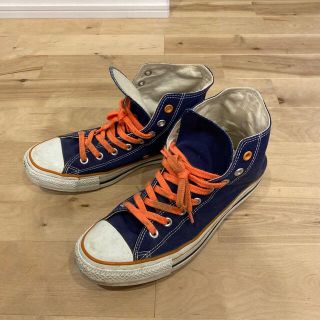 コンバース(CONVERSE)の値下げ　コンバース　オールスター　ネイビー✖️オレンジ　ハイカットスニーカー(スニーカー)