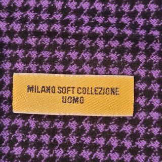 MILANO SOFT COLLEZIONE マフラー ブラック×パープル 紫(マフラー)