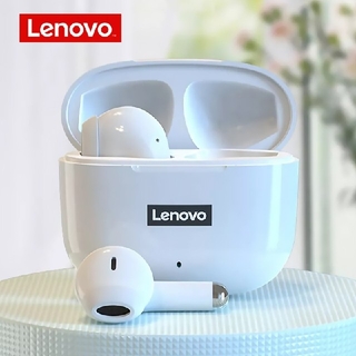 レノボ(Lenovo)のLenovo レノボ LP40 Pro ホワイト ワイヤレスイヤホン 新品(ヘッドフォン/イヤフォン)