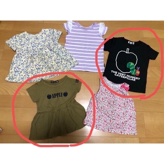 フタフタ(futafuta)の☆かおり様専用☆  Tシャツ2枚 (Apple, あおむし)80, 90(Ｔシャツ)