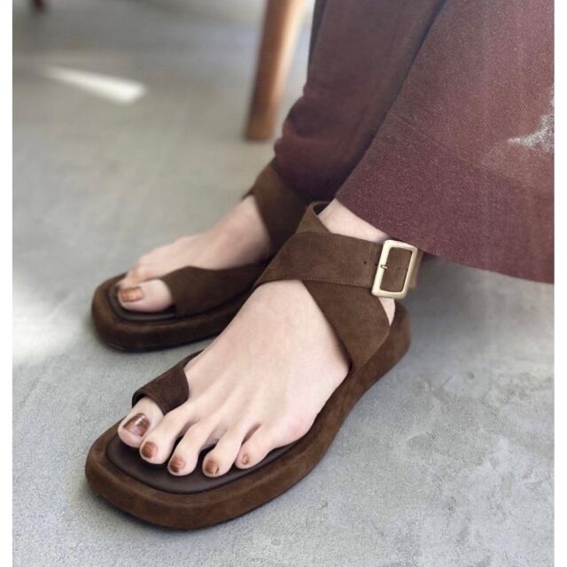 L'Appartement DEUXIEME CLASSE(アパルトモンドゥーズィエムクラス)のアパルトモンGIA / RHW ankle Strap Suede Sandal レディースの靴/シューズ(サンダル)の商品写真