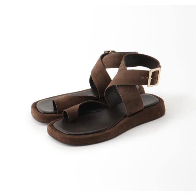 L'Appartement DEUXIEME CLASSE(アパルトモンドゥーズィエムクラス)のアパルトモンGIA / RHW ankle Strap Suede Sandal レディースの靴/シューズ(サンダル)の商品写真