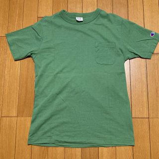 チャンピオン(Champion)のチャンピオン　champion Tシャツ　半袖　グリーン　胸ポケット　Mサイズ(Tシャツ/カットソー(半袖/袖なし))