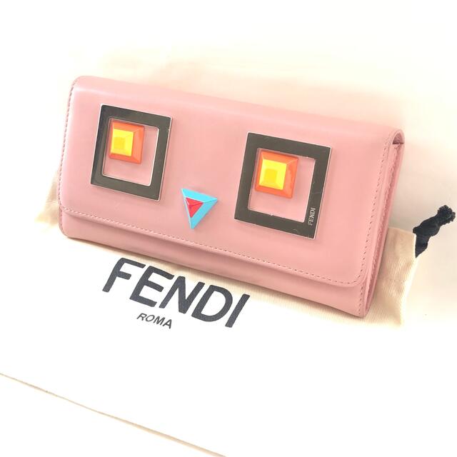 FENDI フェンディ モンスター バグズアイ 二つ折り長財布 マルチカラー