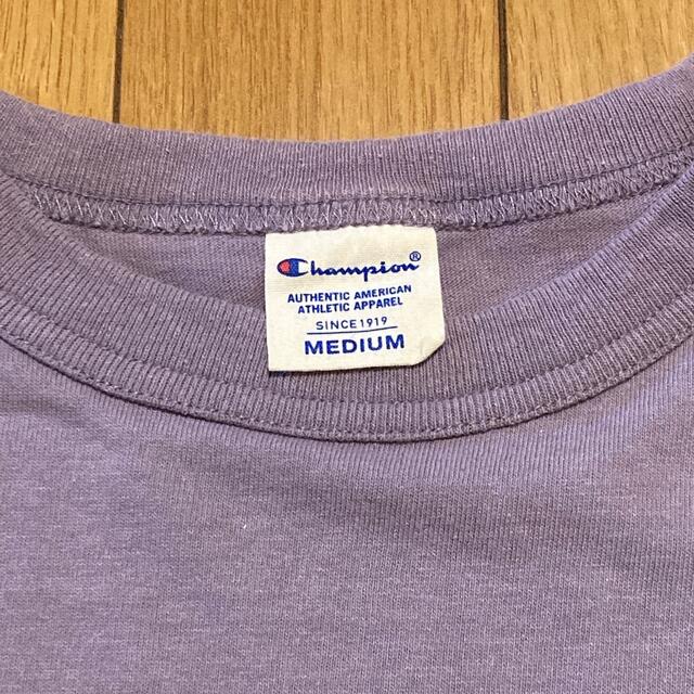 Champion(チャンピオン)のチャンピオン　champion Tシャツ　半袖　Dパープル　胸ポケット　Mサイズ メンズのトップス(Tシャツ/カットソー(半袖/袖なし))の商品写真