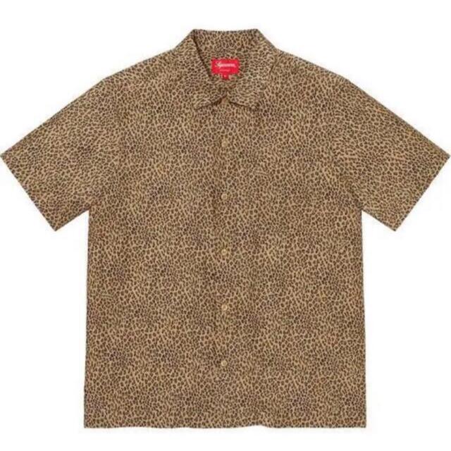 supreme Leopard Silk S/S Shirt  L size