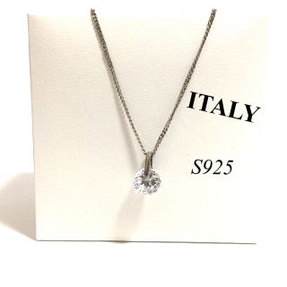 1ct CZ イタリア製シルバー925ネックレス(ネックレス)