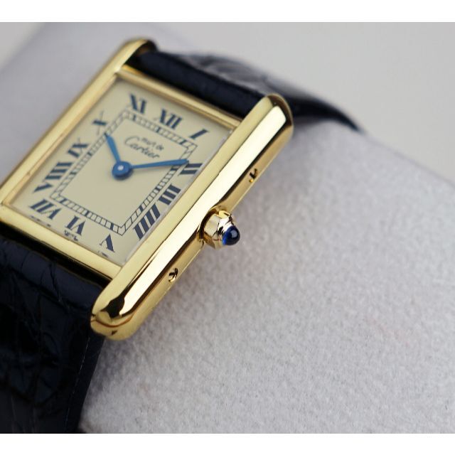 美品 カルティエ マスト タンク アイボリー ローマン SM Cartier